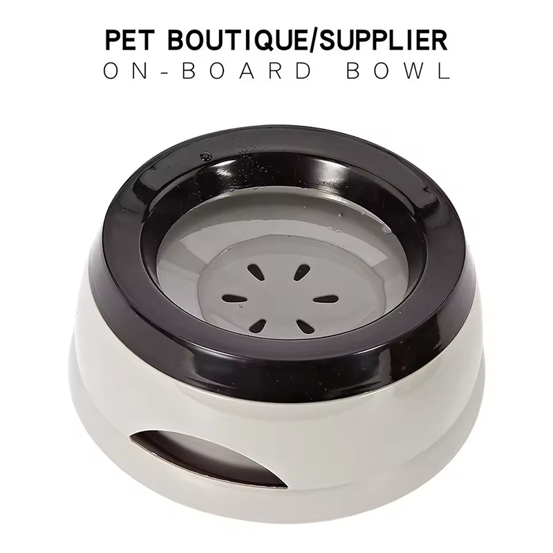 Pet Supplies Co - プラスチック製のこぼれ防止犬用ボウル旅行用フローティングデザインペット飲料水フィーダー口濡れなし犬猫用品