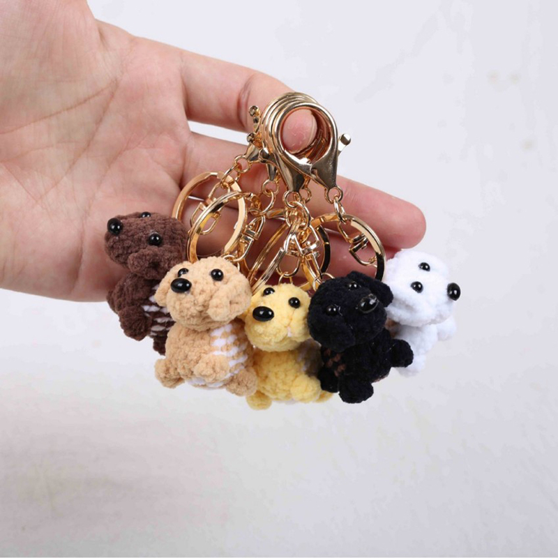 Pet Supplies Store - ミニパピーシリーズかぎ針編みキーホルダー、小さな犬のキーチェーン、キーペンダント、かわいい子犬キーホルダー、卸売カスタムアクセサリー