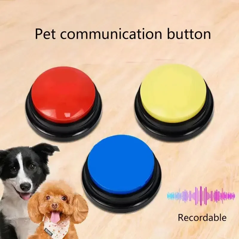 Interactive Cat Toy - ペットサウンドボックス録音可能なトーキングボタン猫ボイスレコーダーおもちゃ通信トレーニングツールスクイズボックス犬のおもちゃ