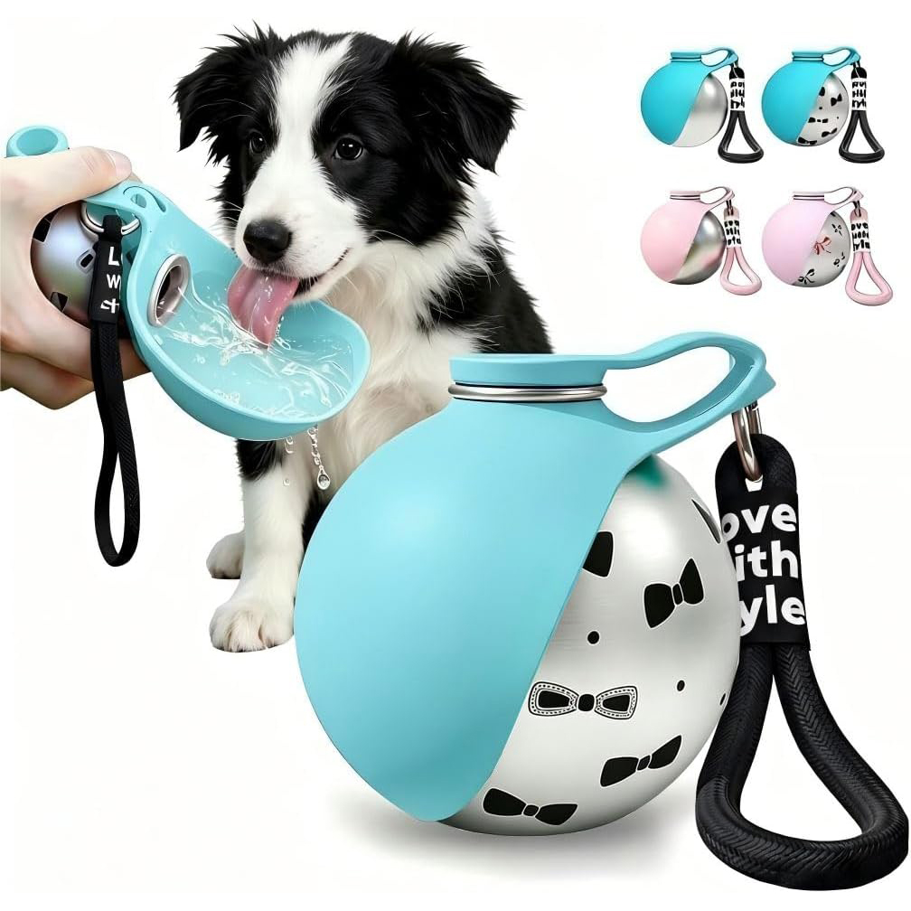 Pet Supplies Co - 小型犬、大型犬、猫用の携帯用犬用ウォーターボトル、屋外用漏れ防止ウォーキング用ドリンクボウル、チワワ、フレンチブルドッグ用品