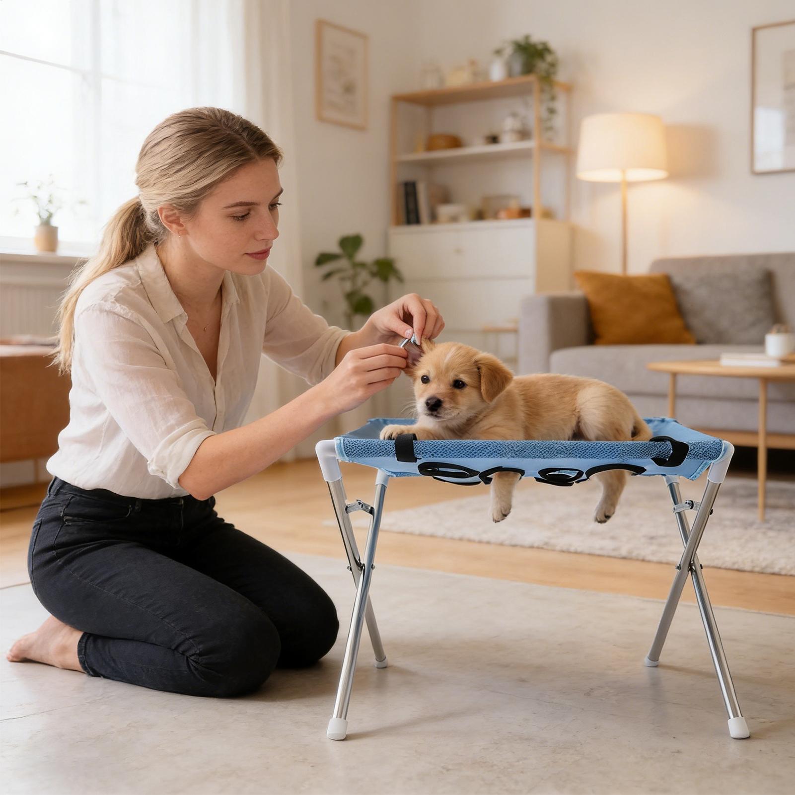ペットグルーミングハンモックスタンド 折りたたみ式 猫犬用入 - Pet Supplies Store のレビューと価格