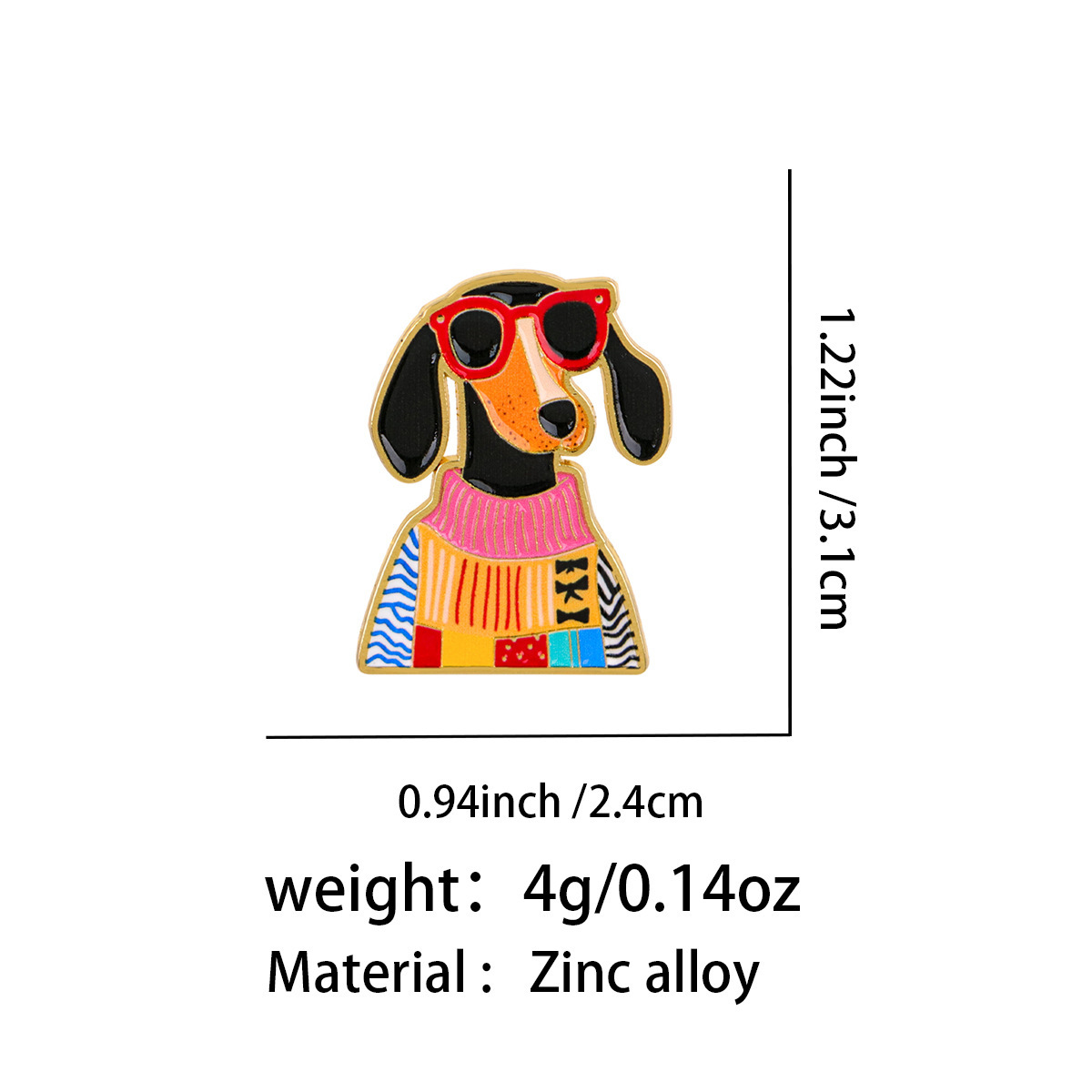エナメルピンダックスフント犬かわいい動物ブローチラペルピンバ - Pet Supplies Store のレビューと価格
