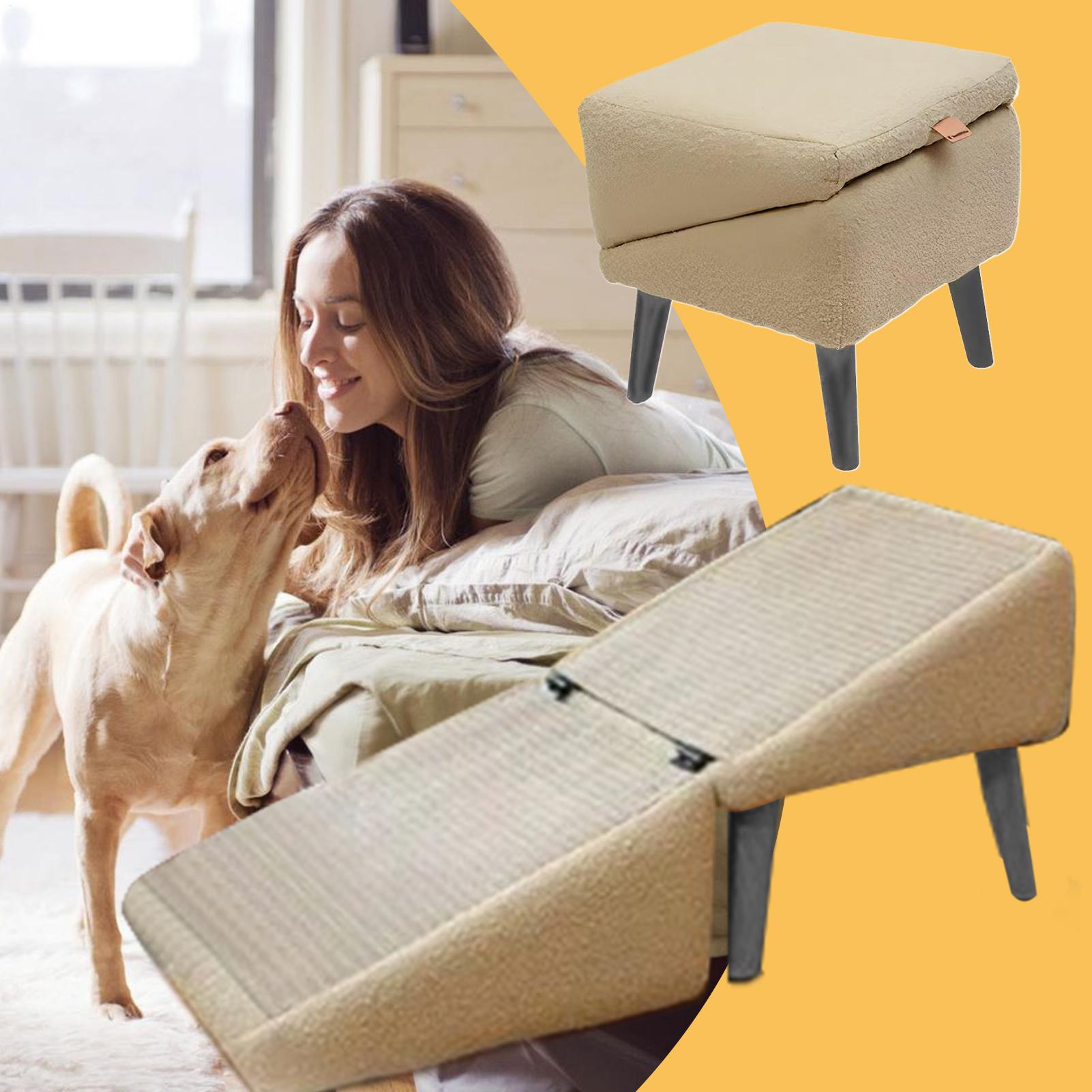 多機能折りたたみ式ペット用スロープ、滑り止め付き犬用階段、ベ - Calming Dog Bed のレビューと価格