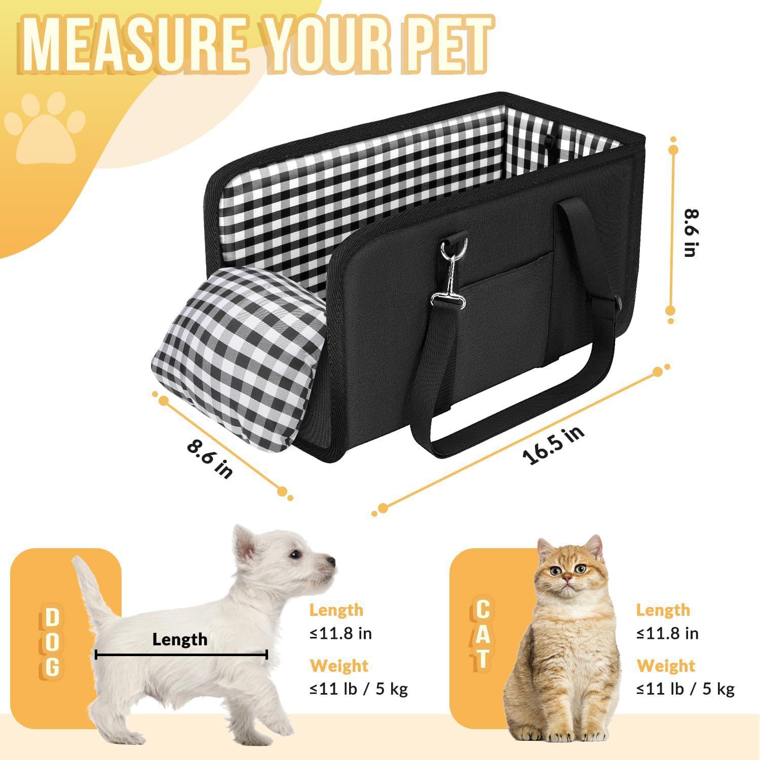 車載ペットカーシート 携帯用小型犬用グリッドシート ソフトク - Calming Dog Bed のレビューと価格