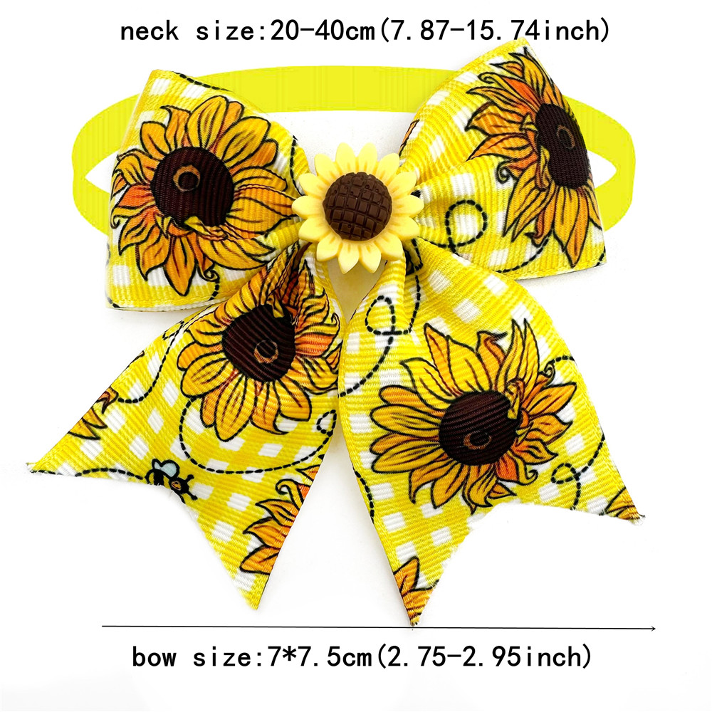 小さな犬のための花のスタイルの蝶ネクタイ,蜂のパターンのペッ - Pet Supplies Co のレビューと価格