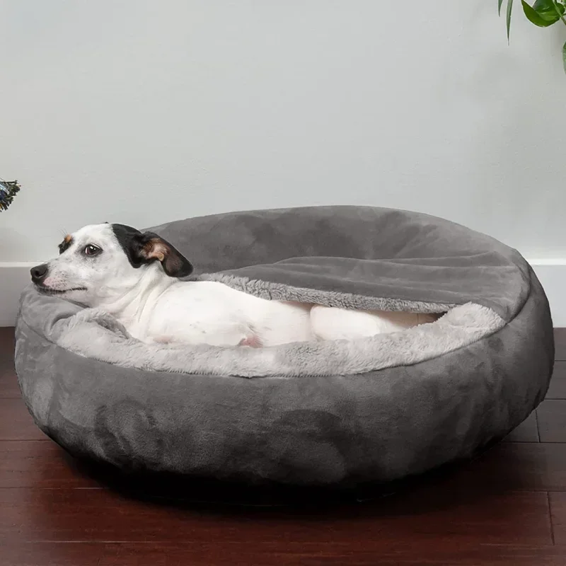 ペット用の半閉じた犬のキネル,小型で中型のペット用の寝袋,子 - Calming Dog Bed のレビューと価格