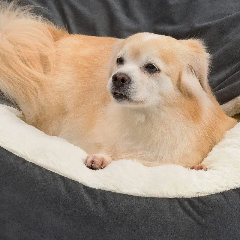 ペット用の半閉じた犬のキネル,小型で中型のペット用の寝袋,子 - Calming Dog Bed のレビューと価格