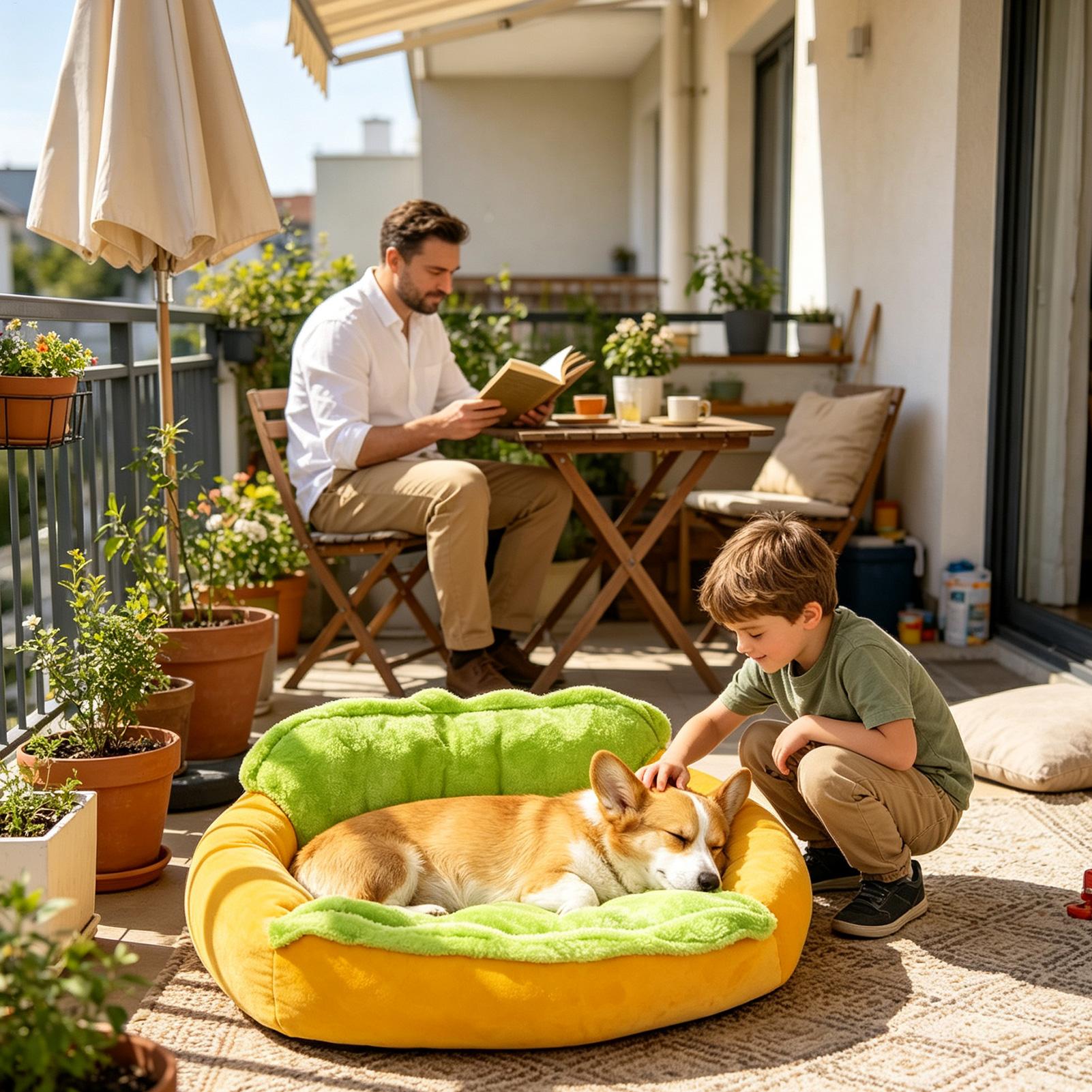 快適な犬用ベッド、フード型、滑り止め付きプラッシュクッション - Calming Dog Bed のレビューと価格
