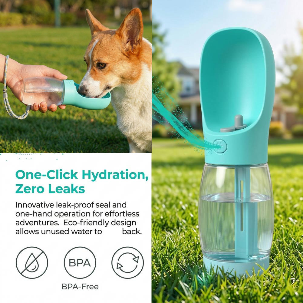 携帯用犬用ウォーターボトル、小型犬・大型犬用旅行用ペット用給 - Pet Supplies Co のレビューと価格