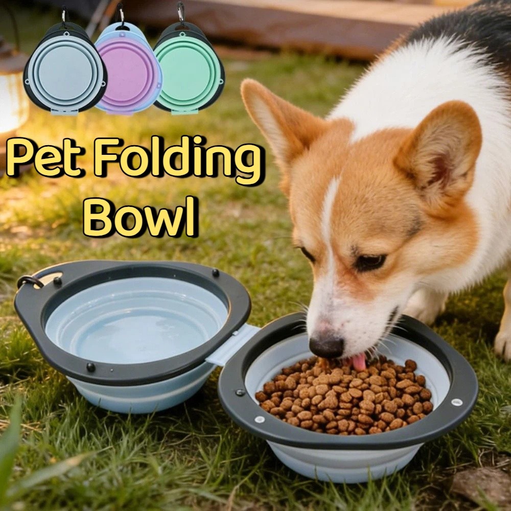 ポータブルペット折りたたみボウル ダブルボウル 食品グレード - Slow Feeder Dog Bowl のレビューと価格
