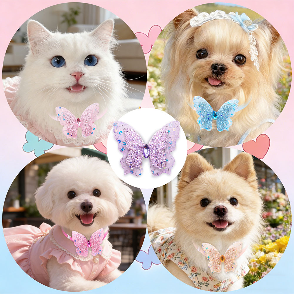 50 個犬用蝶ネクタイ春夏調節可能なペットの首輪犬用蝶ネクタ - Pet Supplies Co のレビューと価格
