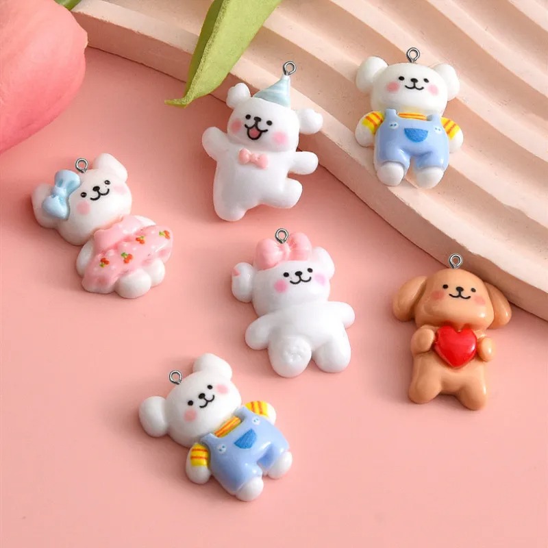 10 個漫画犬樹脂チャームキーリングペンダントジュエリー作成 - Pet Supplies Store のレビューと価格