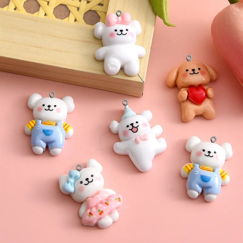 10 個漫画犬樹脂チャームキーリングペンダントジュエリー作成 - Pet Supplies Store のレビューと価格