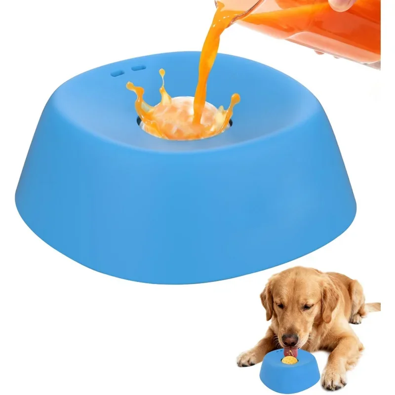液体おやつ用スローフィーダー犬用ボウル、滑り止め（ボール入り - Slow Feeder Dog Bowl のレビューと価格